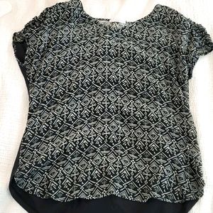 Black & White Aztec Style Blouse